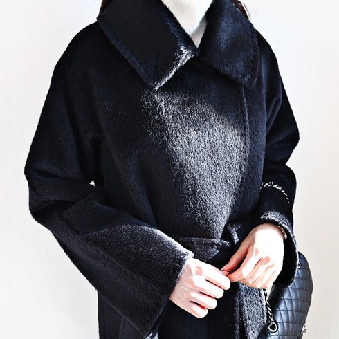 2023년 가성비 최고 수리알파카코트 - 모다인 마를렌 이태리 수리알파카 100% 코트 (블랙)