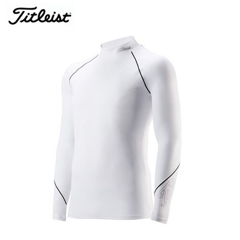 2023년 가성비 최고 타이틀리스트골프웨어 - 스포츠_ [타이틀리스트직수입] 하이넥 긴팔 이너웨어(화이트)