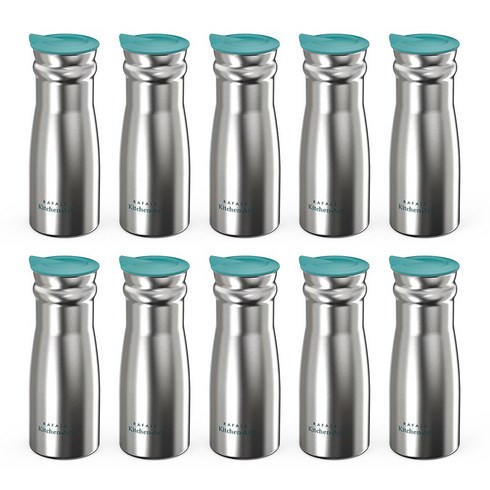 2023년 가성비 최고 물병 - 키친아트 라팔 스테인레스 물병 1.0L 냉장고 물병 10개 세트 구성