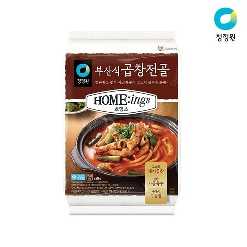 청어람곱창전골 - 청정원 호밍스 부산식 곱창전골, 5개, 760g