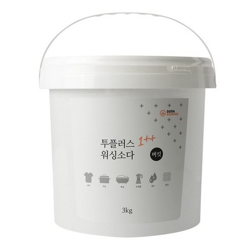 워싱소다 - 투플러스 워싱소다 대용량 3kg 버킷, 없음