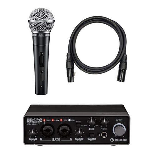 스테인버그ur22c - SHURE SM58SK 슈어 정품 다이나믹 마이크, SM58 SK 마이크+스테인버그 ur22c