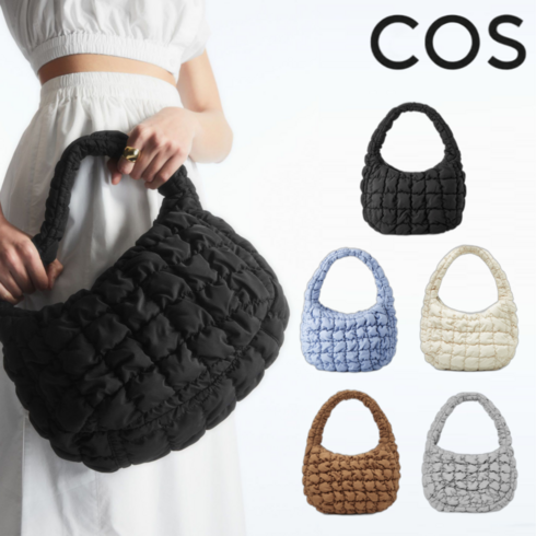 cos가방 - COS 코스 구름백 구름빵 미니백 QUILTED MINI BAG 숄더백 보부상 가방 + 파우치