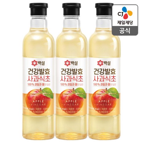 백설 건강발효 사과식초 800ml x 3개