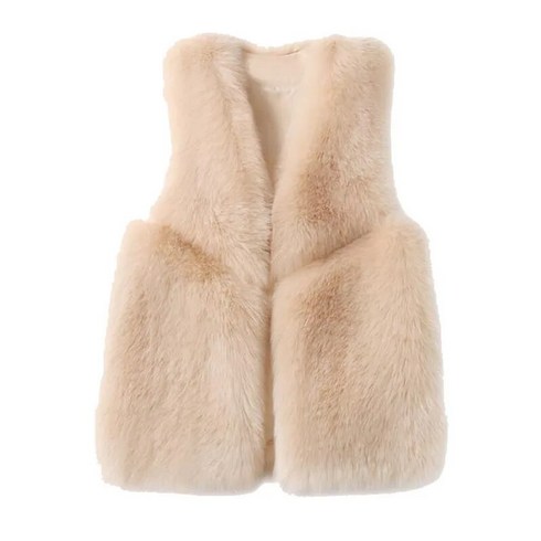 인조밍크조끼 퍼 밍크 Mink Fleece Faux Fur Vest Coat Nice Student Women Autumn Winter Top Waistcoat Thick Warm