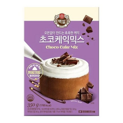 백설 초코케익 믹스, 350g, 5개