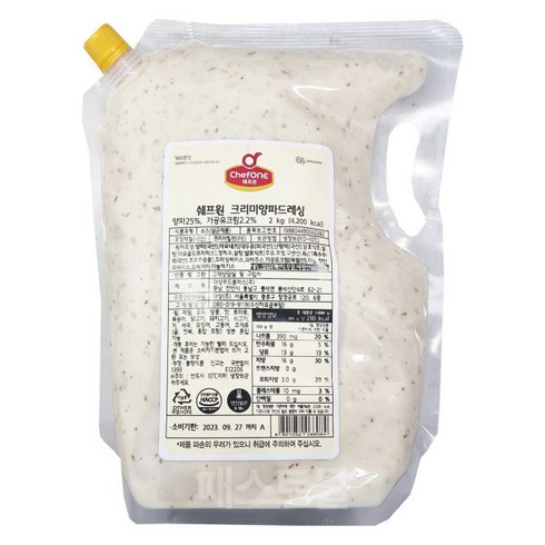 대상 쉐프원 크리미양파드레싱 2kg, 1개