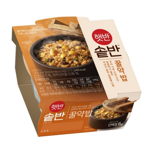 햇반 솥반 꿀약밥, 210g, 18개