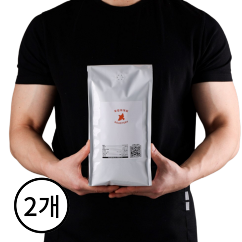 우연하게도 원두 고소한 너티초코 블렌드 원두 커피, 홀빈(분쇄안함), 1kg, 2개