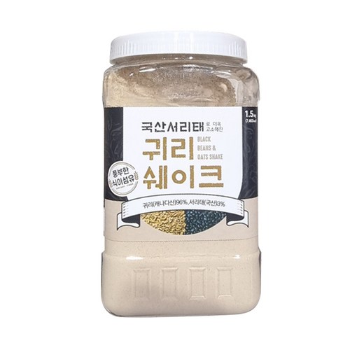 태광선식 국산서리태로 더욱 고소해진 귀리쉐이크, 1.5kg, 2개