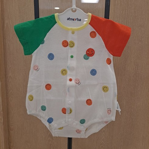 [압소바] 늦봄 여름 초가을 유아 남아 여아 공용 로피 반소 바디슈트 AY3-106PA