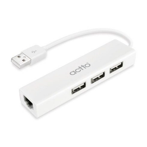 엑토 2 in 1 USB LAN 어댑터 3포트 허브 콤보 HUBL-01