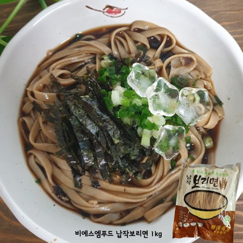 현미보리 칼국수 - 국내산늘보리 칼국수 1kg (양념장6개증정), 1개