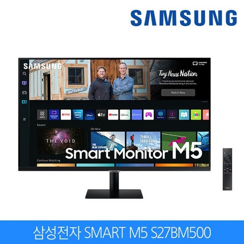 삼성전자 68.6cm FHD LED M5 스마트 모니터 블랙, LS27BM500EKXKR