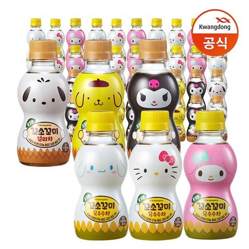 꼬소꼬미보리차 - [광동] 꼬소꼬미 보리차 200ml x20개 +옥수수차 200ml x20개, 20개