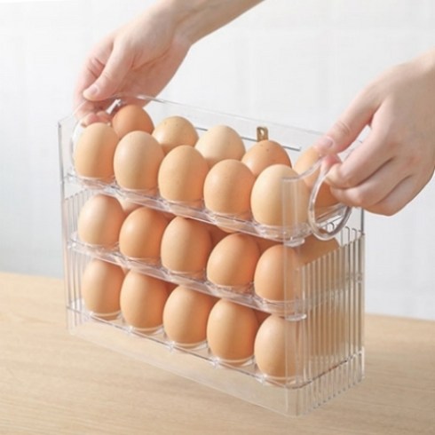 2023년 가성비 최고 삼성 비스포크 냉장고 계란 트레이 - 다니뜨 계란트레이 냉장고 달걀 보관함 에그 정리함, 투명
