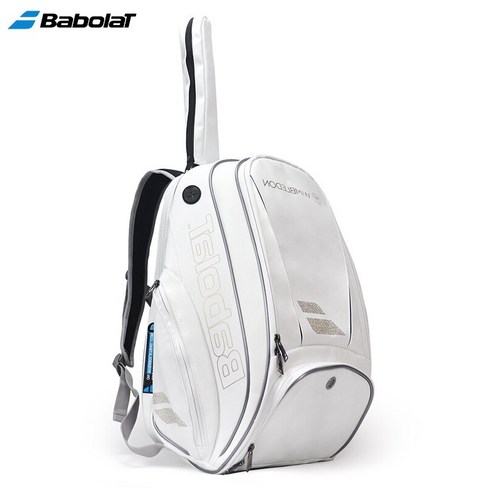 (NM) 2021 Babolat 화이트 골드 윔블던 테니스 백팩 남녀공용 내구성 PU 스쿼시 드 패들 테니스 가방 신발 액세서리 보관 가방 2팩