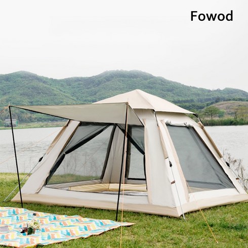 돔텐트 최저가격 인기 순위  Fowod 캠핑 돔 원터치텐트 + 폴대 2p, 3~6인용(215*215*142CM) 추천 후기 구매가이드