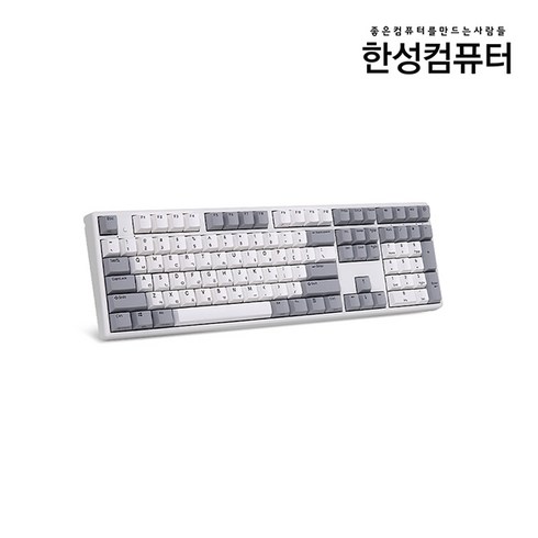 한성컴퓨터 OFFICE MASTER 블루투스 무접점 유무선 영문 키보드, 일반형, 화이트, GK898B