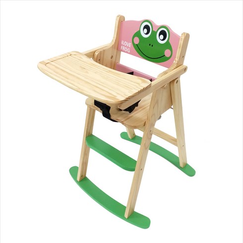 [베이비캠프]개구리 캐릭터 접이식 유아용 식탁의자, 상세페이지 참조