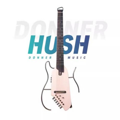 donnerhush-x - 사일런트기타 휴대용 전자기타 Donner HUSH-I PRO 헤드리스 무소음 어쿠스틱 일렉트릭 HUSH-X 분리형 프레임 여행용 HUSH, 7) HUSH-I Pink, 1개