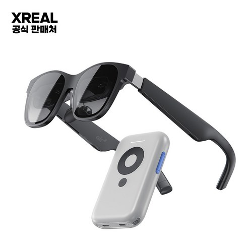 엑스리얼코리아 공식판매처 정품 XREAL Air2 & Beam bundle 엑스리얼 에어 2 & 빔 세트, 블랙, 1대