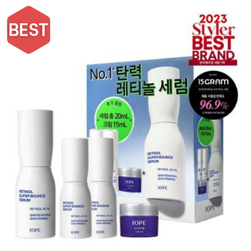 2023년 가성비 최고 아이오페레티놀 - [본사정품] 아이오페 레티놀 슈퍼 바운스 세럼 30ml+20ml기획(+스템3크림 15ml), 1개