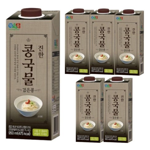 진한 콩국물 오리지널5팩야채육수2팩 - 정식품 진한 콩국물 950ml 6팩, 6개