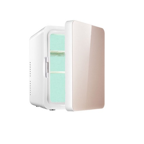 반도체 자동차 냉장고 미니 냉장고 및 가정용 이중 콜드 웜 인큐베이터 과일 10L, UK, 10L Golden