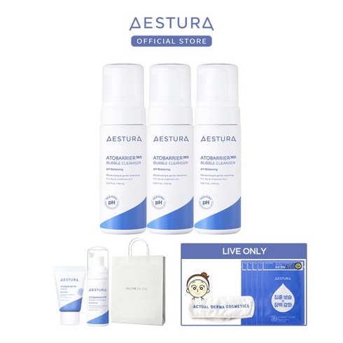 [에스트라] [특급]아토베리어365 버블 클렌저 150ml x 3개, 상세 설명 참조