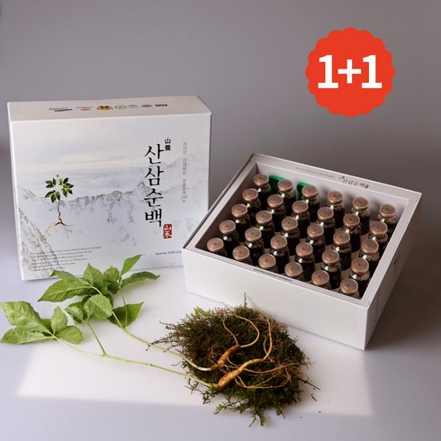 산삼 - (1+1이벤트중) 산삼순백, 600ml, 2개