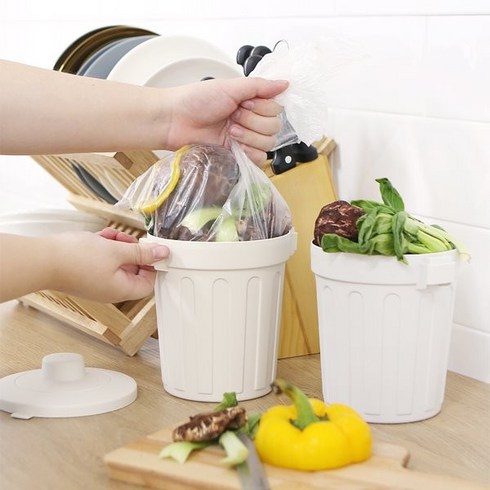 음식물쓰레기통1l - 싱글라이프 냉동보관 밀폐형 미니 음식물 쓰레기통 1L, 그레이