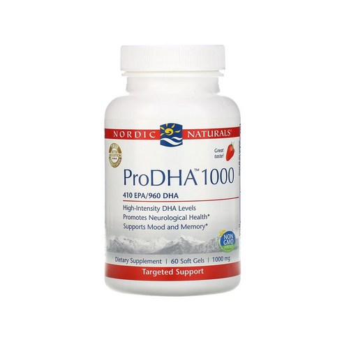노르딕내츄럴스 프로DHA 1000 오메가3 스트로베리 소프트젤 60개입 ProDHA, 1개, 60개