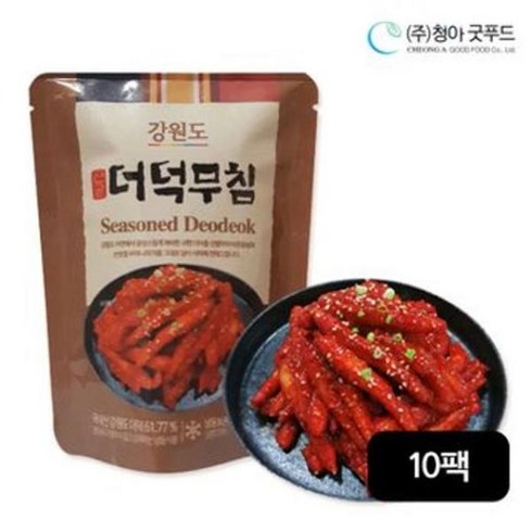 강원도 산골 더덕무침 100gX10팩 -, 단일옵션