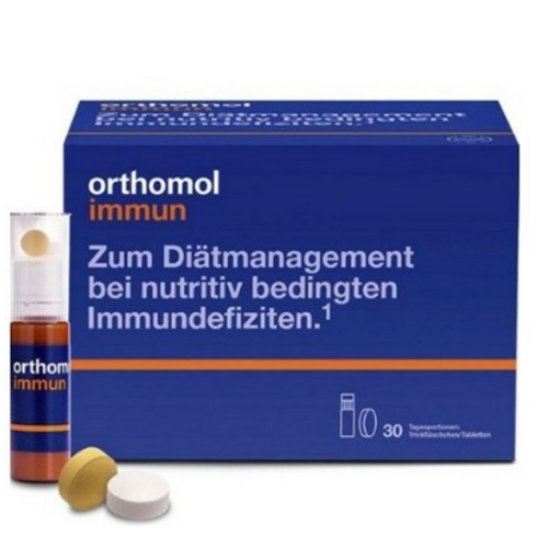 (미국 내수용) 오쏘몰 이뮨 30일 1박스 orthomol 독일 종합비타민(드링크+정제), 1개