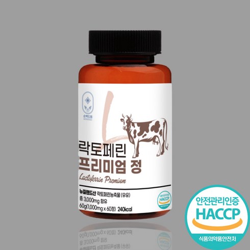 순백드림 초유 유산균 단백질 락토페린 프리미엄 정 3000mg, 60정, 1개