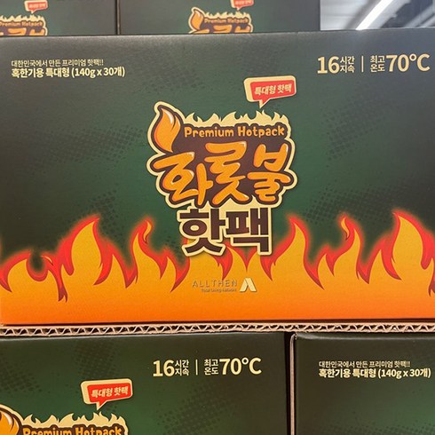 2023년 가성비 최고 화롯불핫팩 - 프리미엄 화롯불 대형 핫팩 140g x 30P, 30개