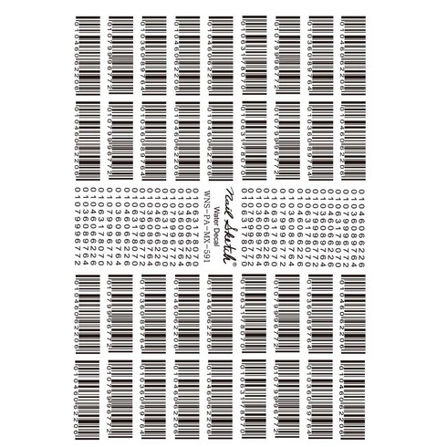 네일스케치 워터데칼 0591-바코드, 1개