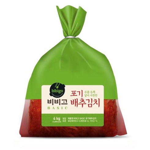 비비고베이직김치 - CJ 비비고 BASIC 포기김치, 1개, 4kg