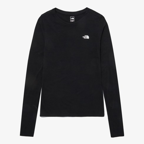 여성 메리노 울 롱슬리브 크루 NT7TP90A_BLK