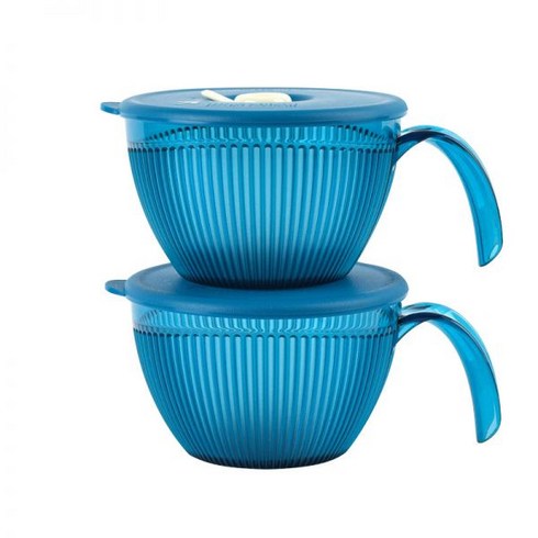 타파웨어 라면 국수 용기 전자레인지 수프 그릇 냉장 보관 500m/2세트, 01