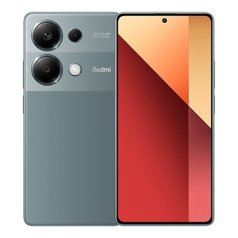 샤오미 레드미 노트13 프로 Redmi Note 13 Pro 4G 글로벌 버전 200MP OIS 카메라 스마트폰 120Hz AMOLED 67W 헬리오 G99 울트라 NFC, 그린, 12GB, 512GB