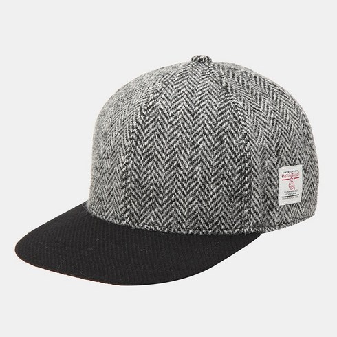 남성 해리스 트위드 스냅백 모자 RMACL3808-199, 058, BLACK
