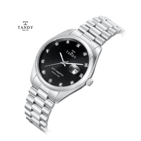 탠디 TANDY 사파이어 메탈시계 TS302 블랙 남자 손목시계