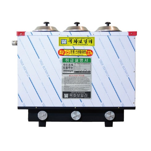 2023년 가성비 최고 스텐화목보일러 - 목화보일러 연탄난로, 3구3탄 스텐 사각 보일러 27종, 우측배관