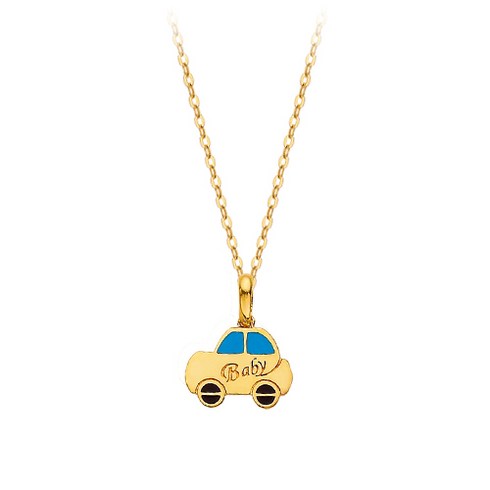 코지쥬얼리 14k 18k 붕붕자동차 미아방지 목걸이, 14k 5푼체인 38cm, 1개