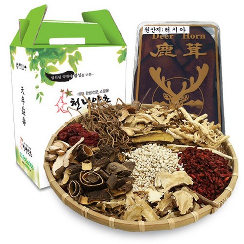 효 녹용기초 피부건강패키지상품평시 라탄백1종 - 녹용 천년효도차 110mlx60포, 60개