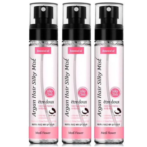 메디플라워 에트투스 아르간 헤어 실키 미스트, 3개, 100ml