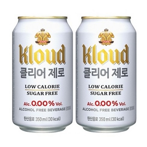 클라우드 클리어제로 350mlx24캔(무알콜맥주), 24개, 350ml