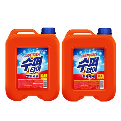 수퍼타이 액체세제, 14L, 2개